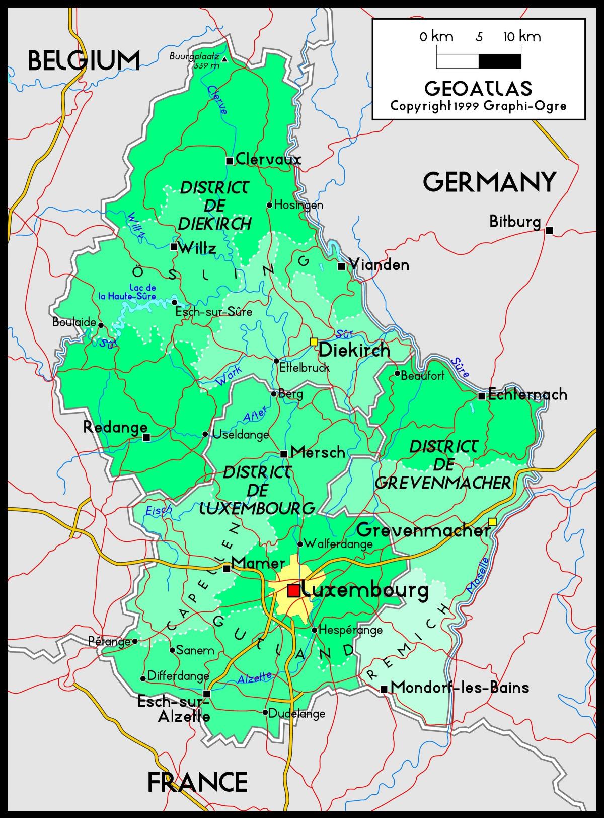 Люксембург газрын байршил